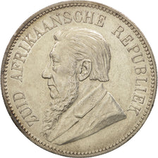 Coin, South Africa, 5 Shillings, 1892, AU(55-58), Silver, KM:8.1