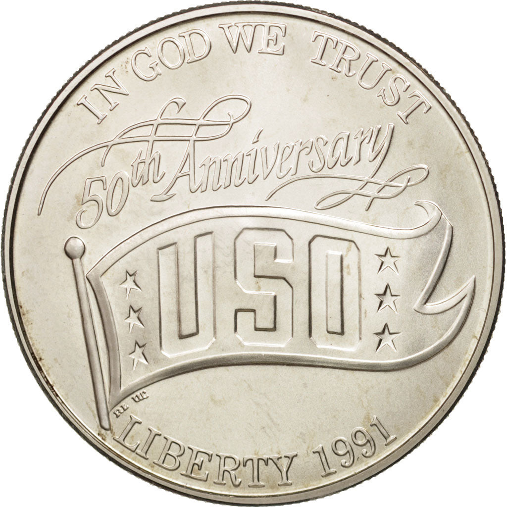 Coin, United States, Dollar, 1991, U.S. Mint, Denver, MS(63), Silver, KM:232