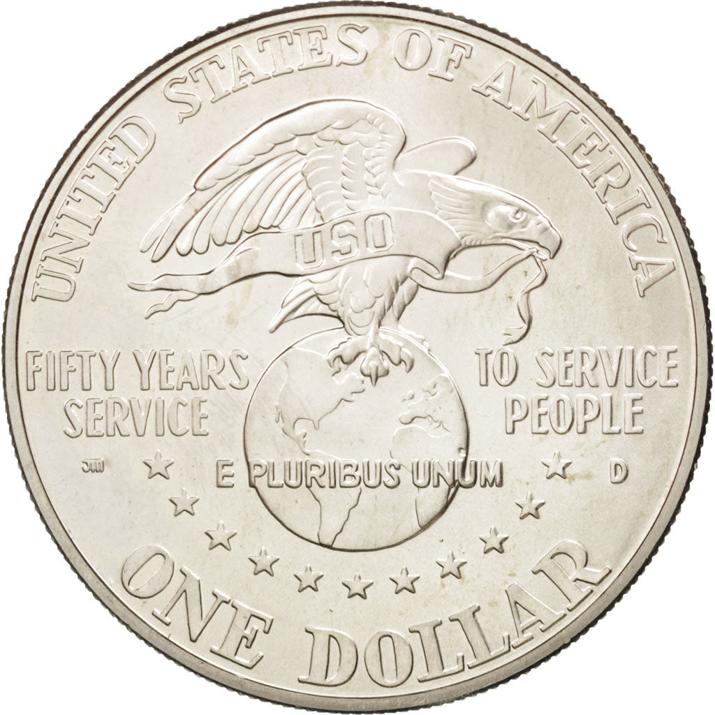 Coin, United States, Dollar, 1991, U.S. Mint, Denver, MS(63), Silver, KM:232