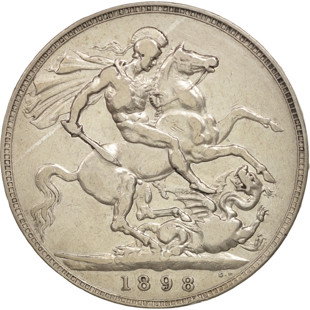 Great Britain, Victoria, Crown, 1898, VF(30-35), Silver, KM:783