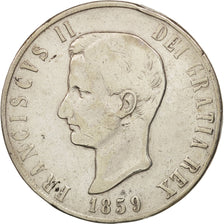 États italiens, Francesco II, 120 Grana, 1859, TB, Argent, KM:381