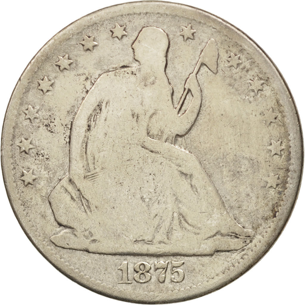 Coin, United States, Seated Liberty Half Dollar, Half Dollar, 1875, U.S. Mint