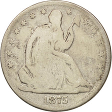 Coin, United States, Seated Liberty Half Dollar, Half Dollar, 1875, U.S. Mint