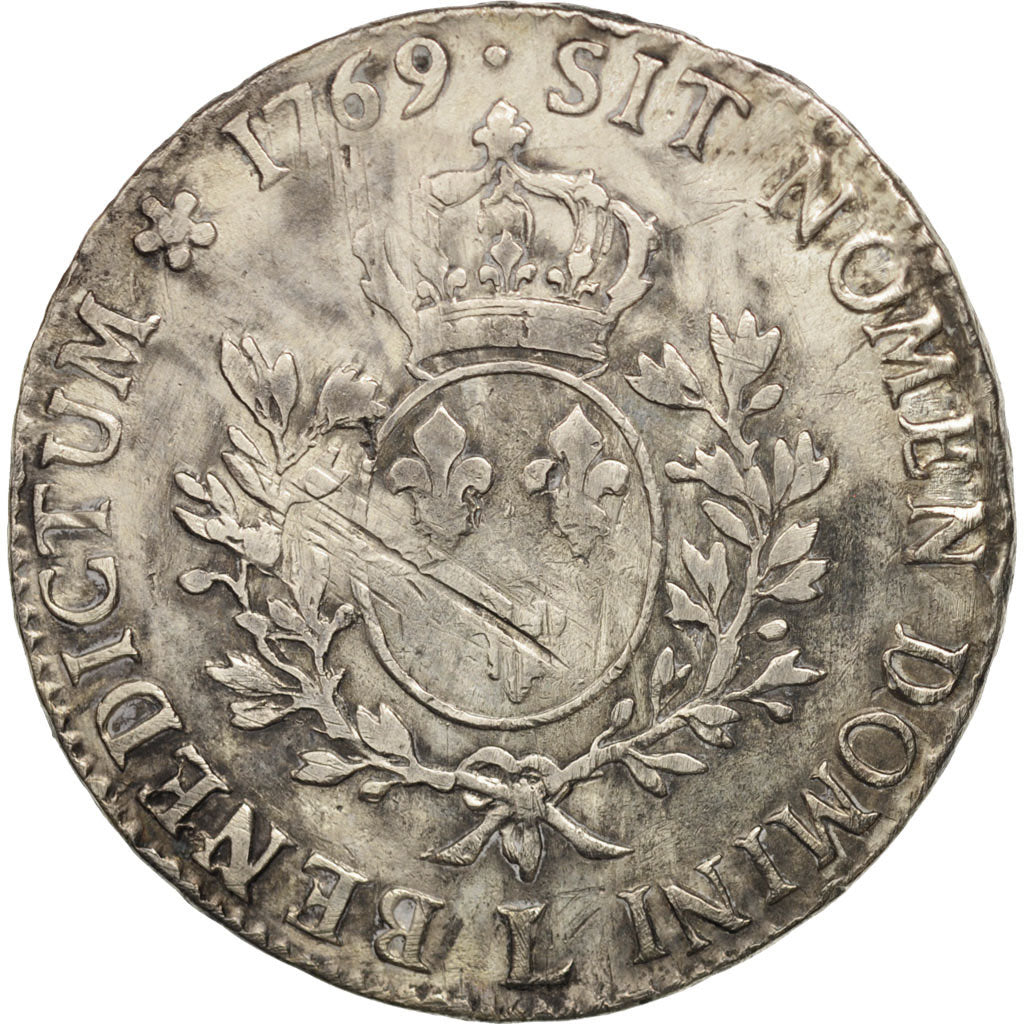 France, Louis XV, Écu au bandeau, 1769, Bayonne, VF(30-35), Silver, KM 512.12