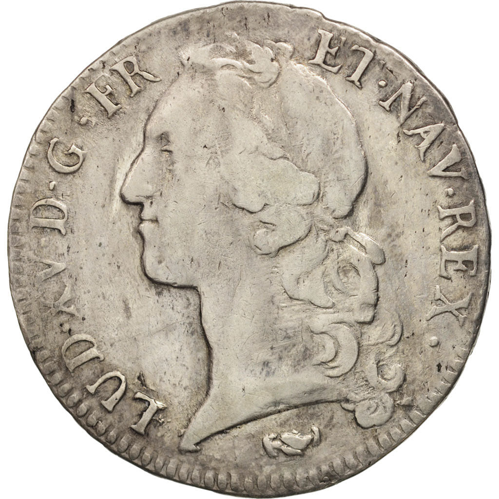 Monnaie, France, Louis XV, Écu au bandeau, Ecu, 1763, Bordeaux, TB, Argent