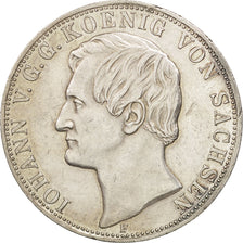 German States, SAXONY-ALBERTINE, Johann, 2 Thaler, 3-1/2 Gulden, KM 1195