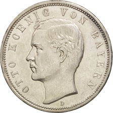 German States, BAVARIA, Otto, 5 Mark, 1913, Munich, AU(50-53), Silver, KM:915