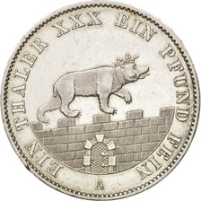 Etats allemands, ANHALT-BERNBURG, Alexander Carl, Thaler, 1862, Berlin, KM 88
