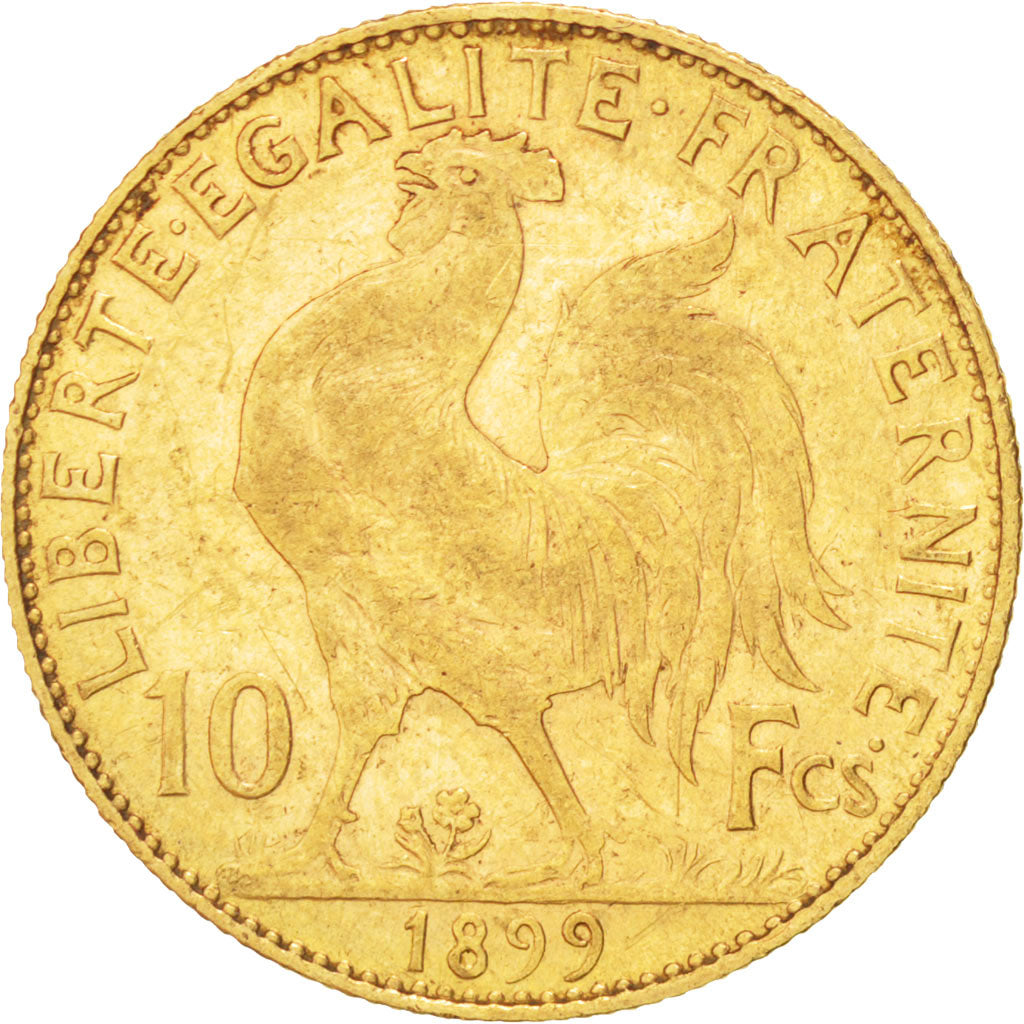 Francia, Marianne, 10 Francs, 1899, Paris, BB+, Oro, KM:846, Gadoury:1017