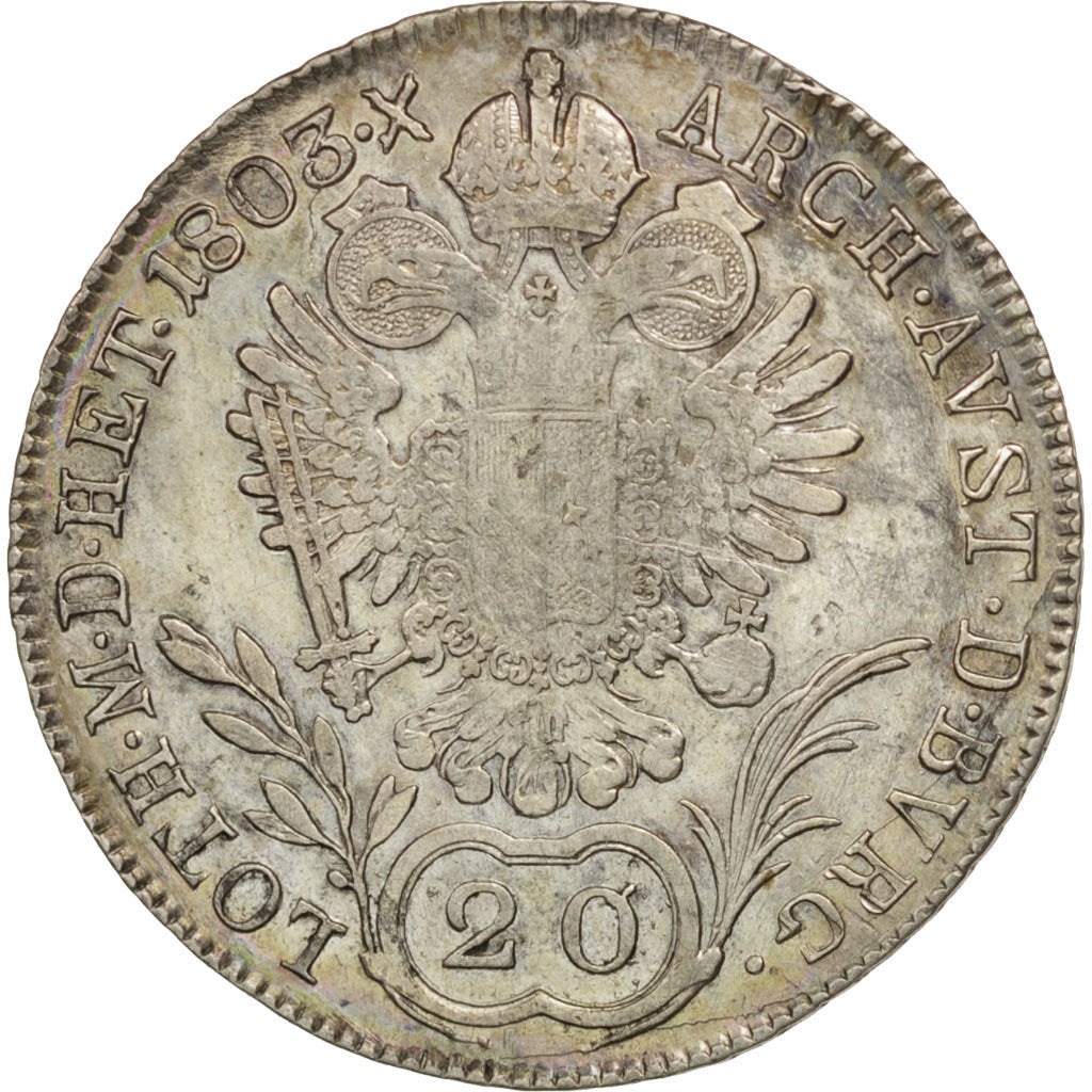 Austria, Franz II (I), 20 Kreuzer, 1803, Kremnitz, EF(40-45), Silver, KM:2139