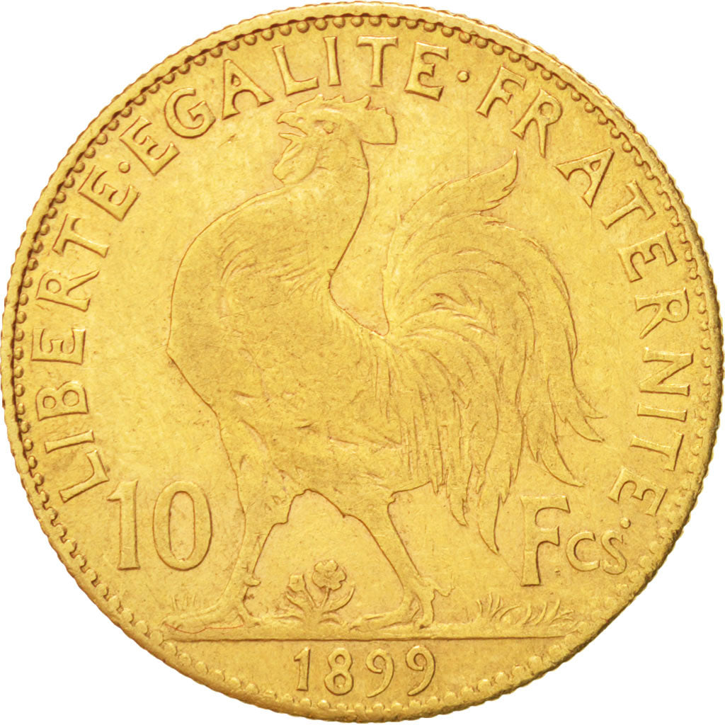Francia, Marianne, 10 Francs, 1899, Paris, BB+, Oro, KM:846, Gadoury:1017