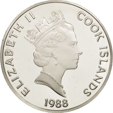 Islas Cook, Elizabeth II, 50 Dollars, 1988, Franklin Mint, USA, FDC, KM 107