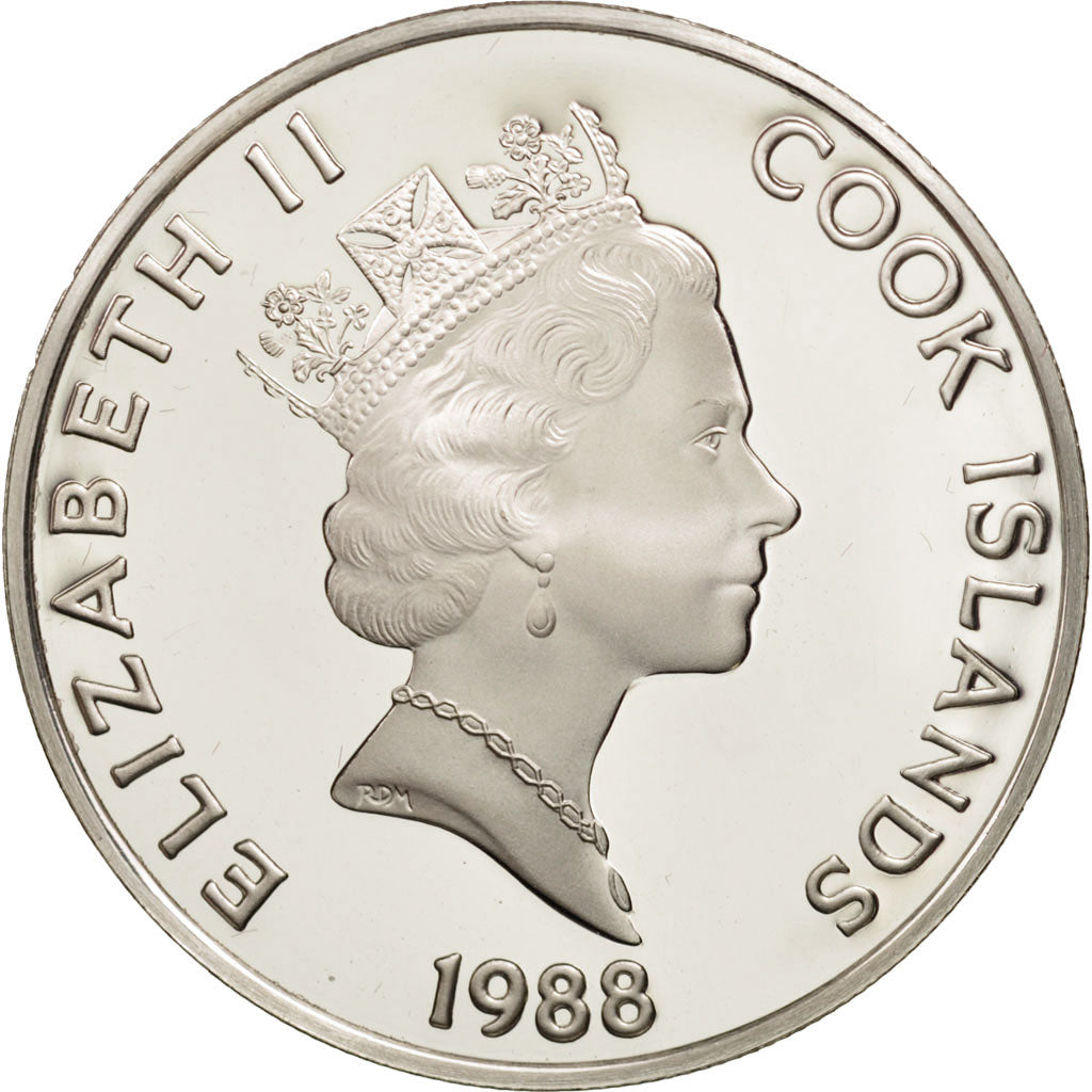 Coin, Cook Islands, Elizabeth II, 50 Dollars, 1988, Franklin Mint, USA