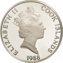 Münze, Cookinseln, Elizabeth II, 50 Dollars, 1988, Franklin Mint, STGL, Silber