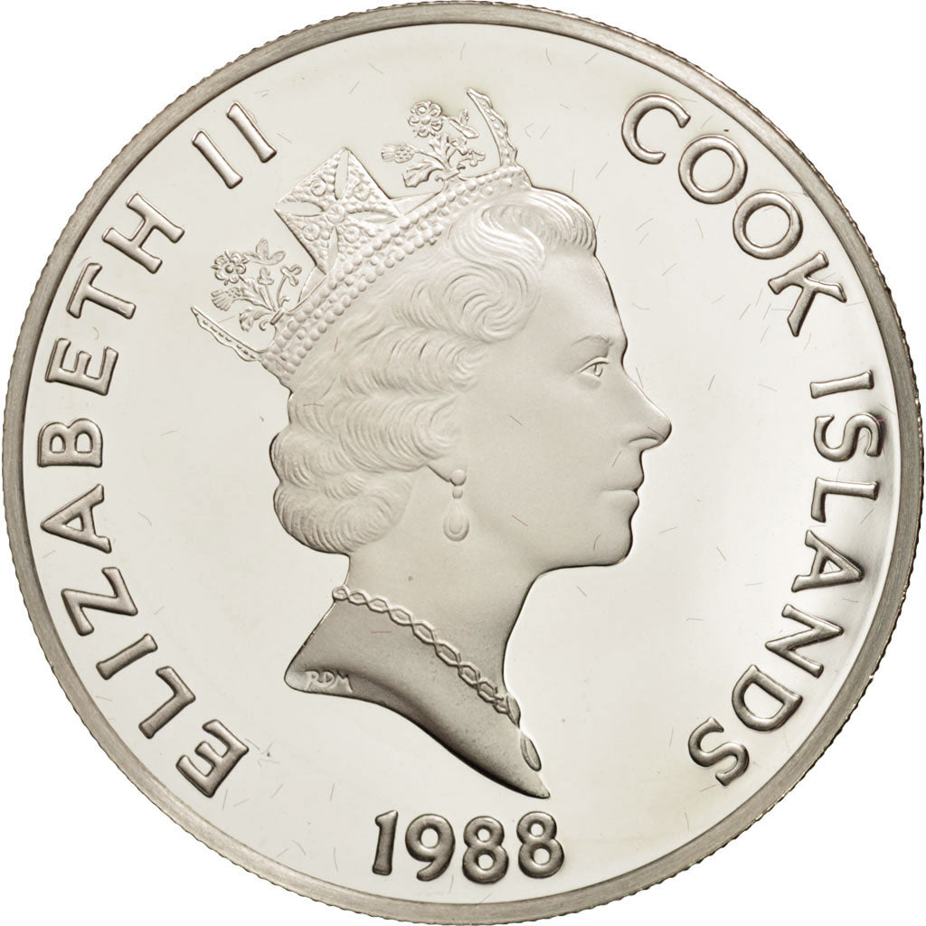 Cook Islands, Elizabeth II, 50 Dollars, 1988, Franklin Mint, USA, KM 102