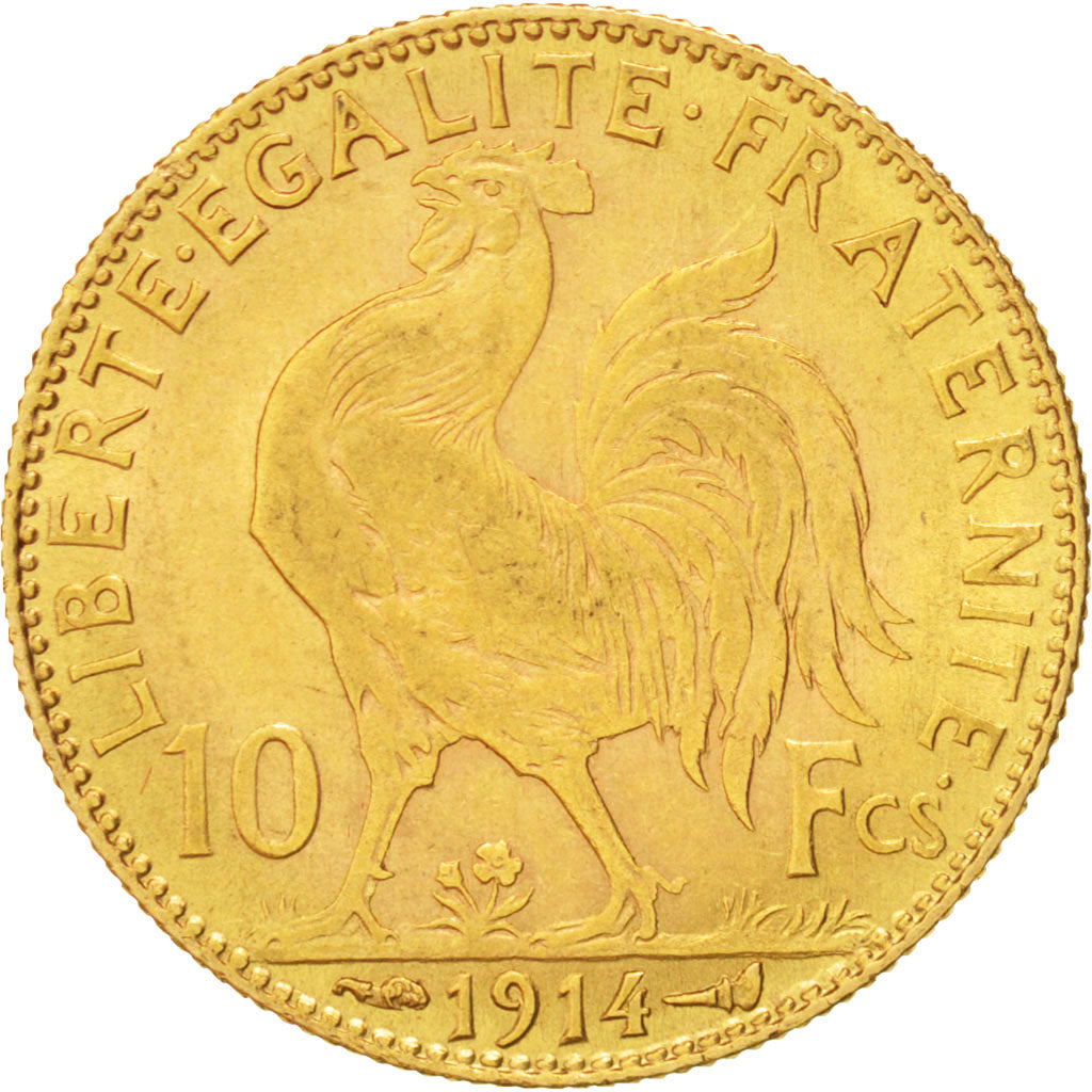 Francia, Marianne, 10 Francs, 1914, Paris, SPL, Oro, KM:846, Gadoury:1017
