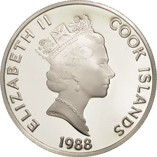 Islas Cook, Elizabeth II, 50 Dollars, 1988, Franklin Mint, USA, FDC, KM 101