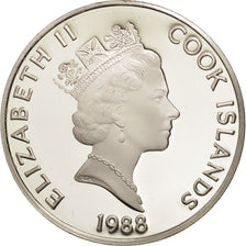 Isole Cook, Elizabeth II, 50 Dollars, 1988, Franklin Mint, USA, FDC, KM 104