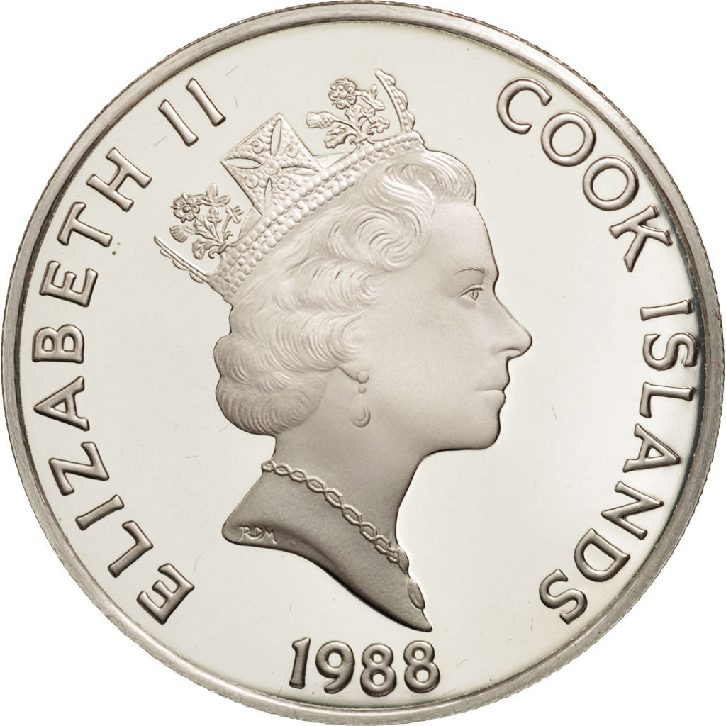Cook Islands, Elizabeth II, 50 Dollars, 1988, Franklin Mint, USA, KM 100