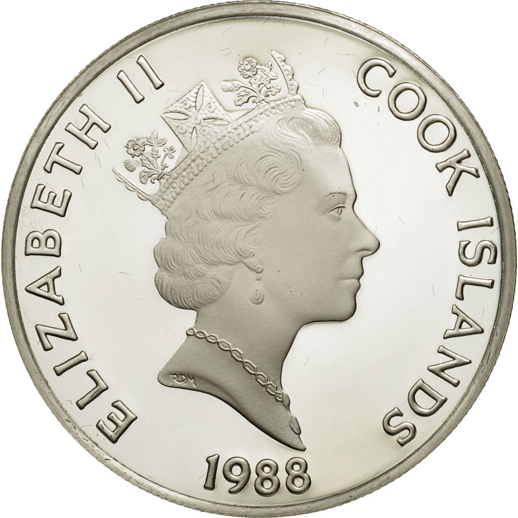 Cook Islands, Elizabeth II, 50 Dollars, 1988, Franklin Mint, USA, KM 99