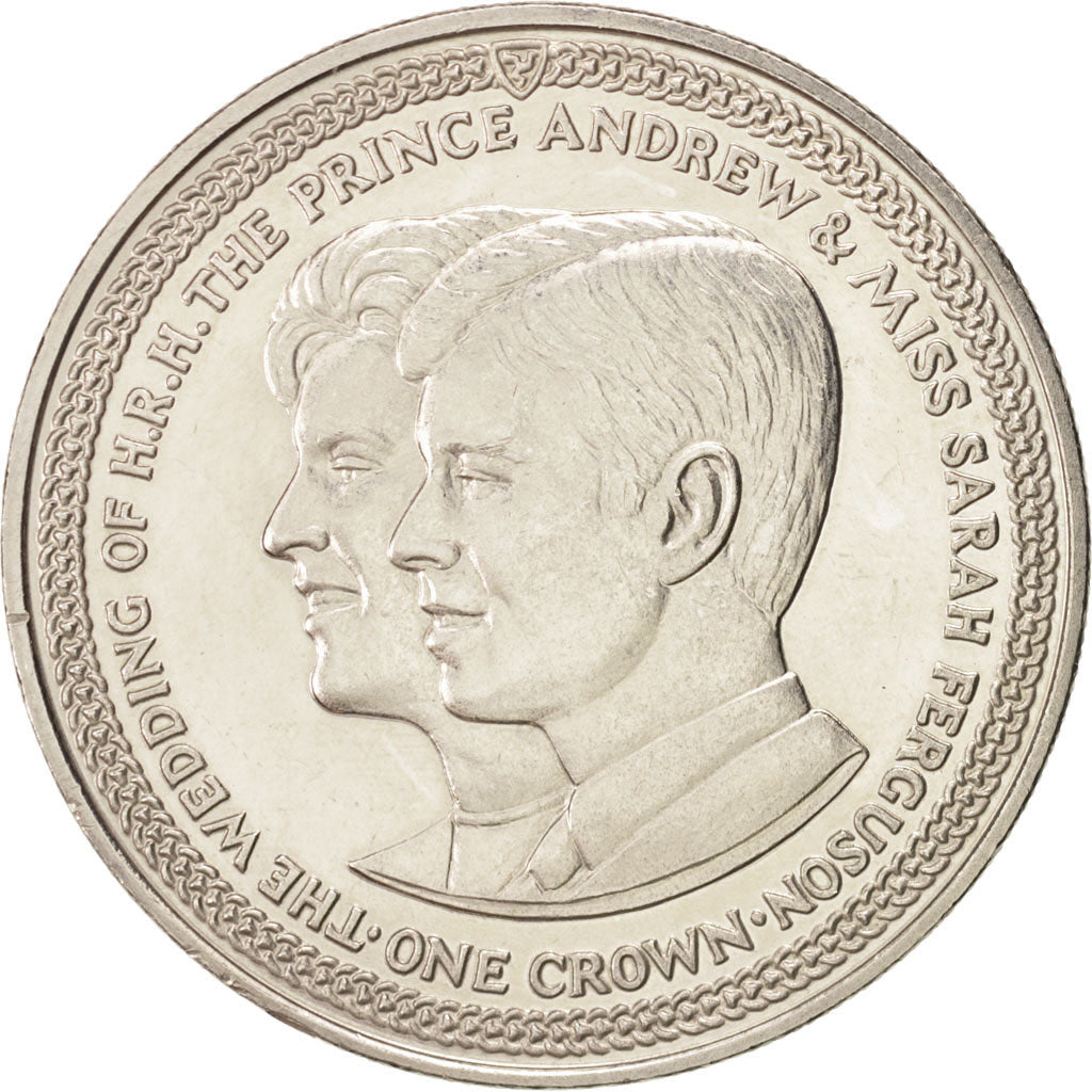 Isola di Man, Elizabeth II, Crown, 1986, Pobjoy Mint, SPL, Rame-nichel, KM:173