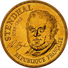 Moneta, Francia, Stendhal, 10 Francs, 1983, FDC, Nichel-bronzo, KM:953