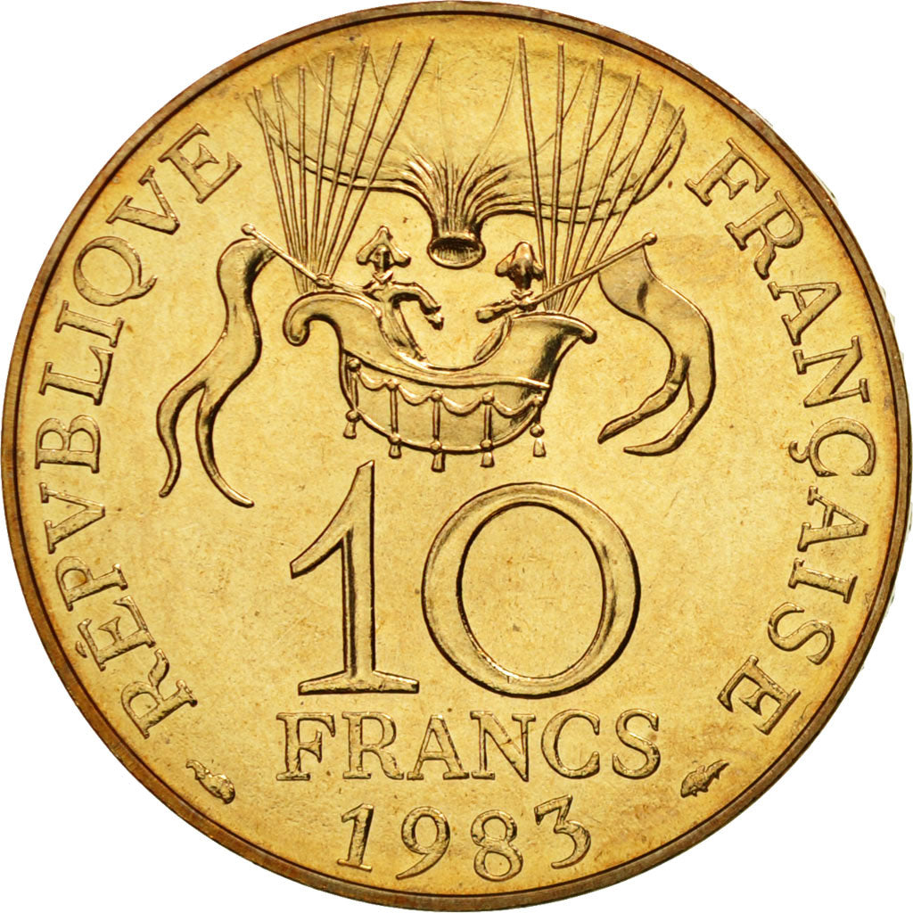 Moneda, Francia, La conquête, 10 Francs, 1983, FDC, Níquel - bronce, KM:952