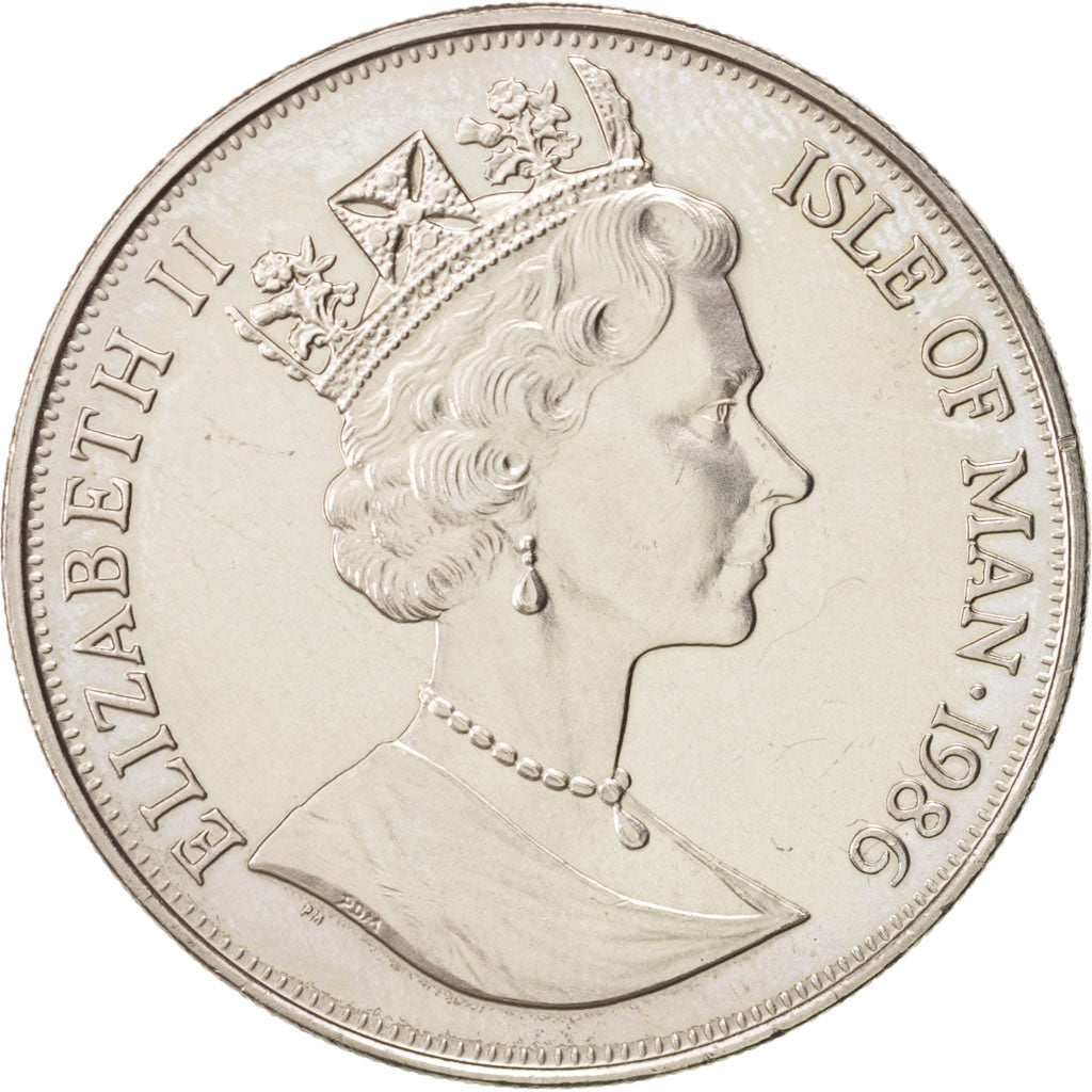 Isle of Man, Elizabeth II, Crown, 1986, KM:174