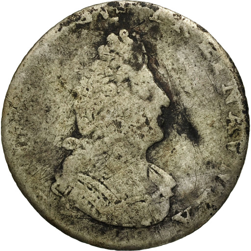 France, Louis XIV, 1/16 Écu de Flandre, 1705, Lille, 2nd type, réformé