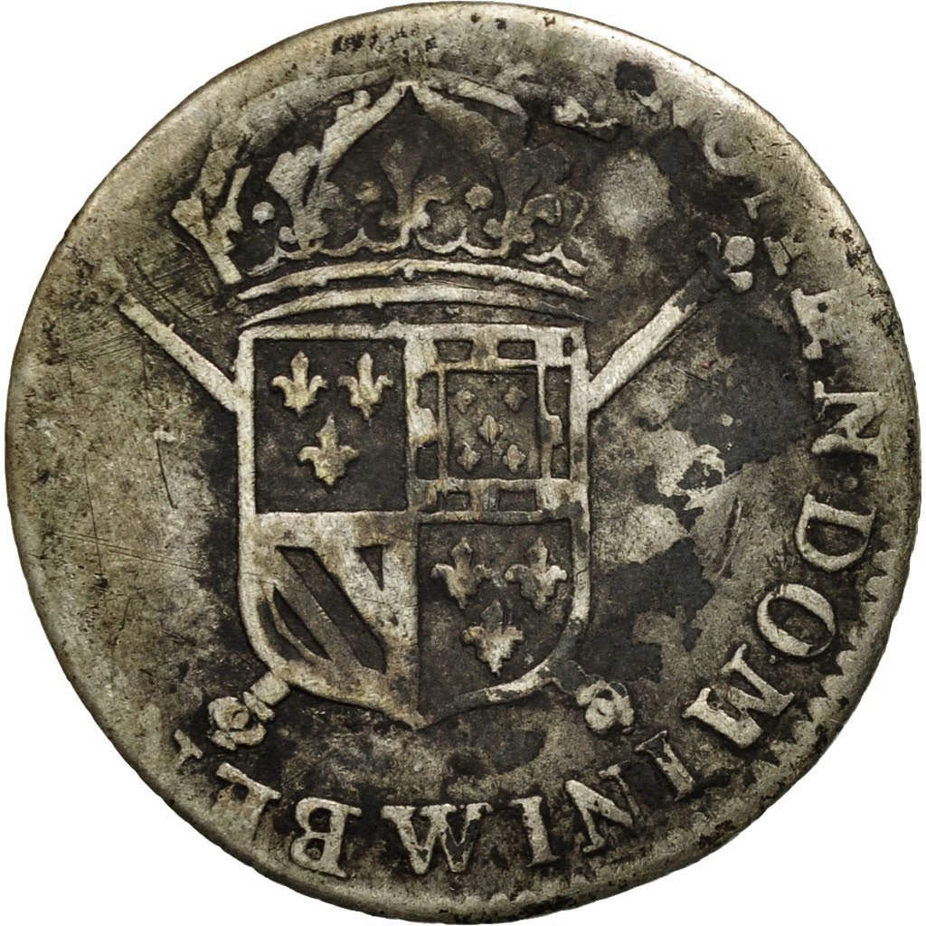 France, Louis XIV, 1/16 Écu de Flandre, 1705, Lille, 2nd type, réformé