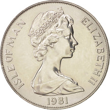 Isola di Man, Elizabeth II, Crown, 1981, Pobjoy Mint, SPL-, Rame-nichel, KM:78