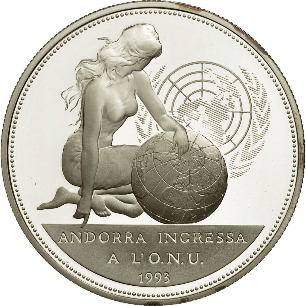 Andorra, 10 Diners, 1994, MS(65-70), Silver, KM:97