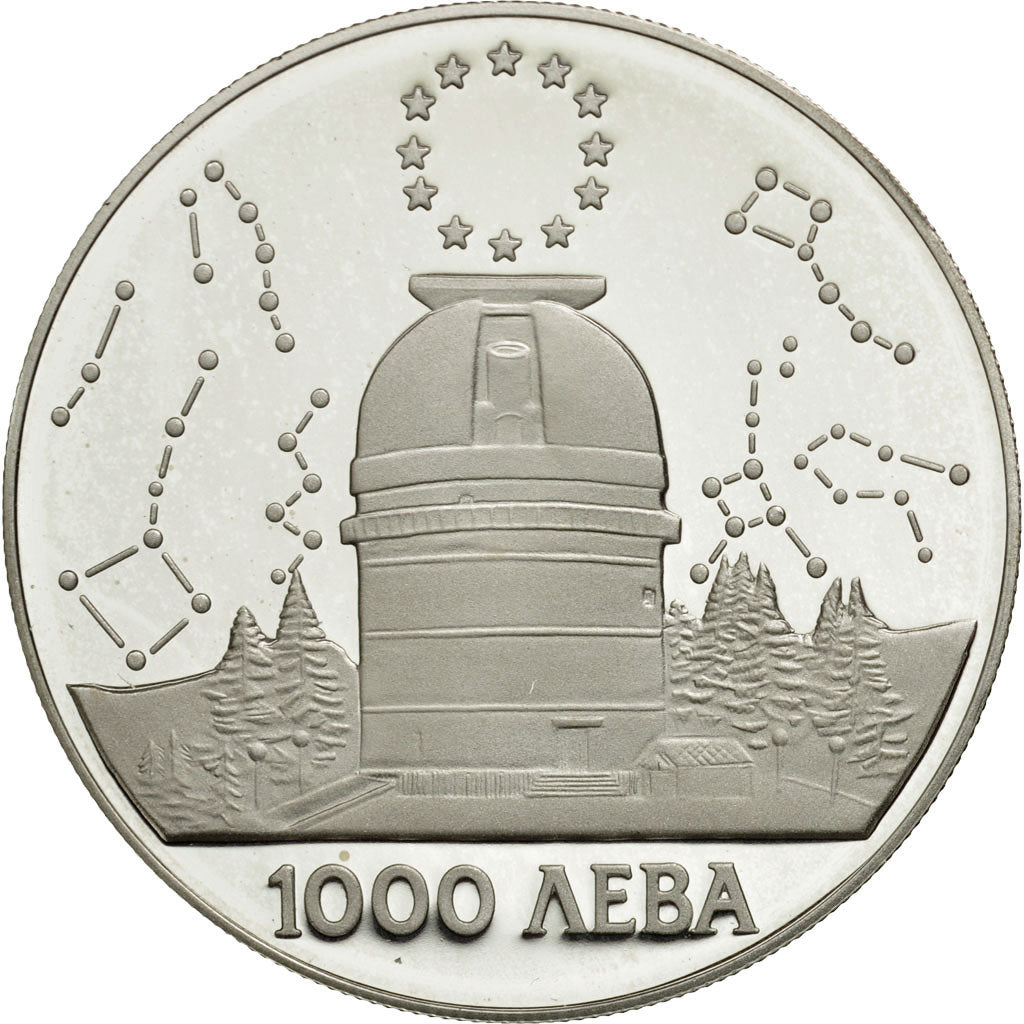 Bulgaria, 1000 Leva, 1995, MS(65-70), Silver, KM:217