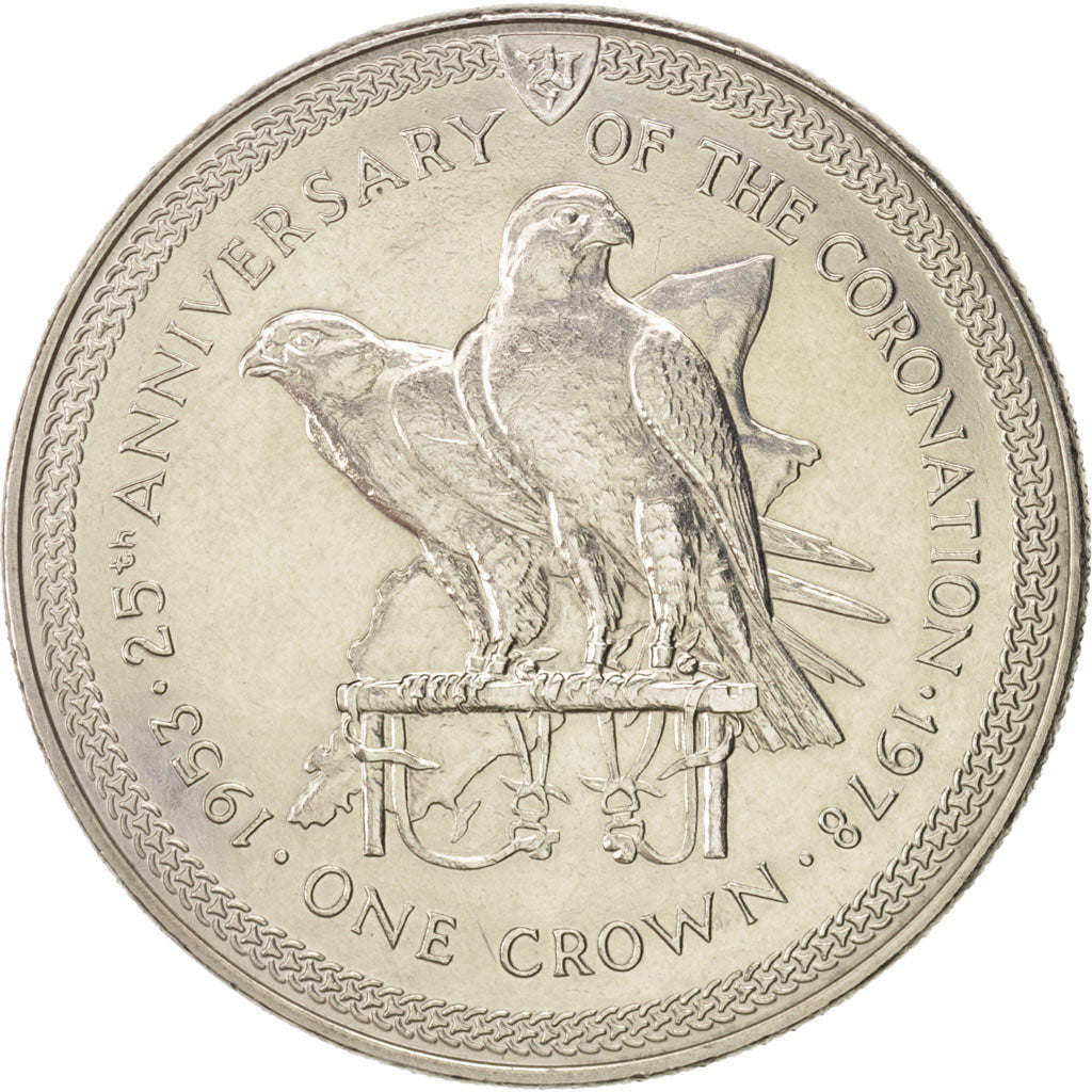 Isle of Man, Elizabeth II, Crown, 1978, Coronation, KM:43