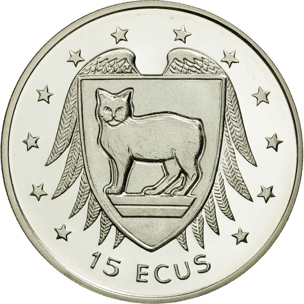 Coin, Isle of Man, Elizabeth II, 15 Ecus, 1994, Pobjoy Mint, MS(65-70), Silver