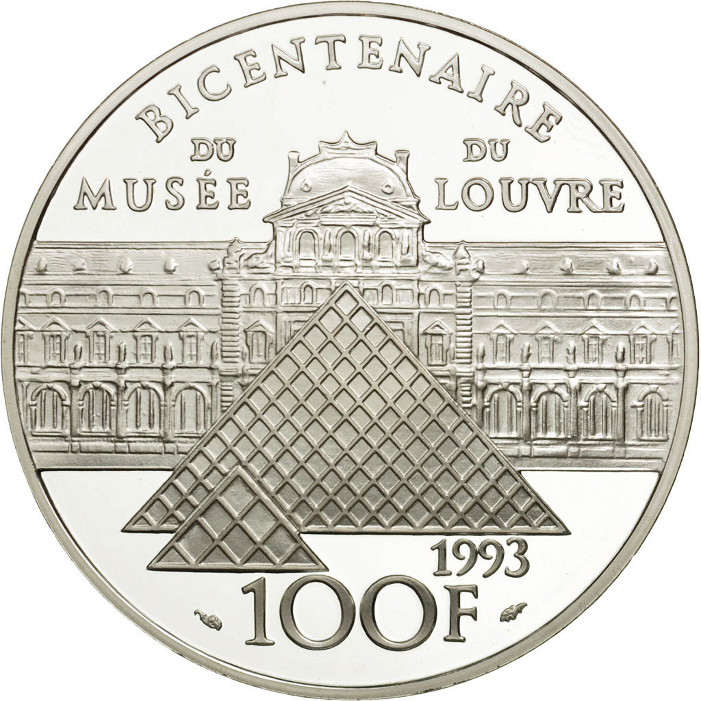 France, Liberté guidant le peuple, 100 Francs, 1993, MS(65-70), Silver,KM1018.2