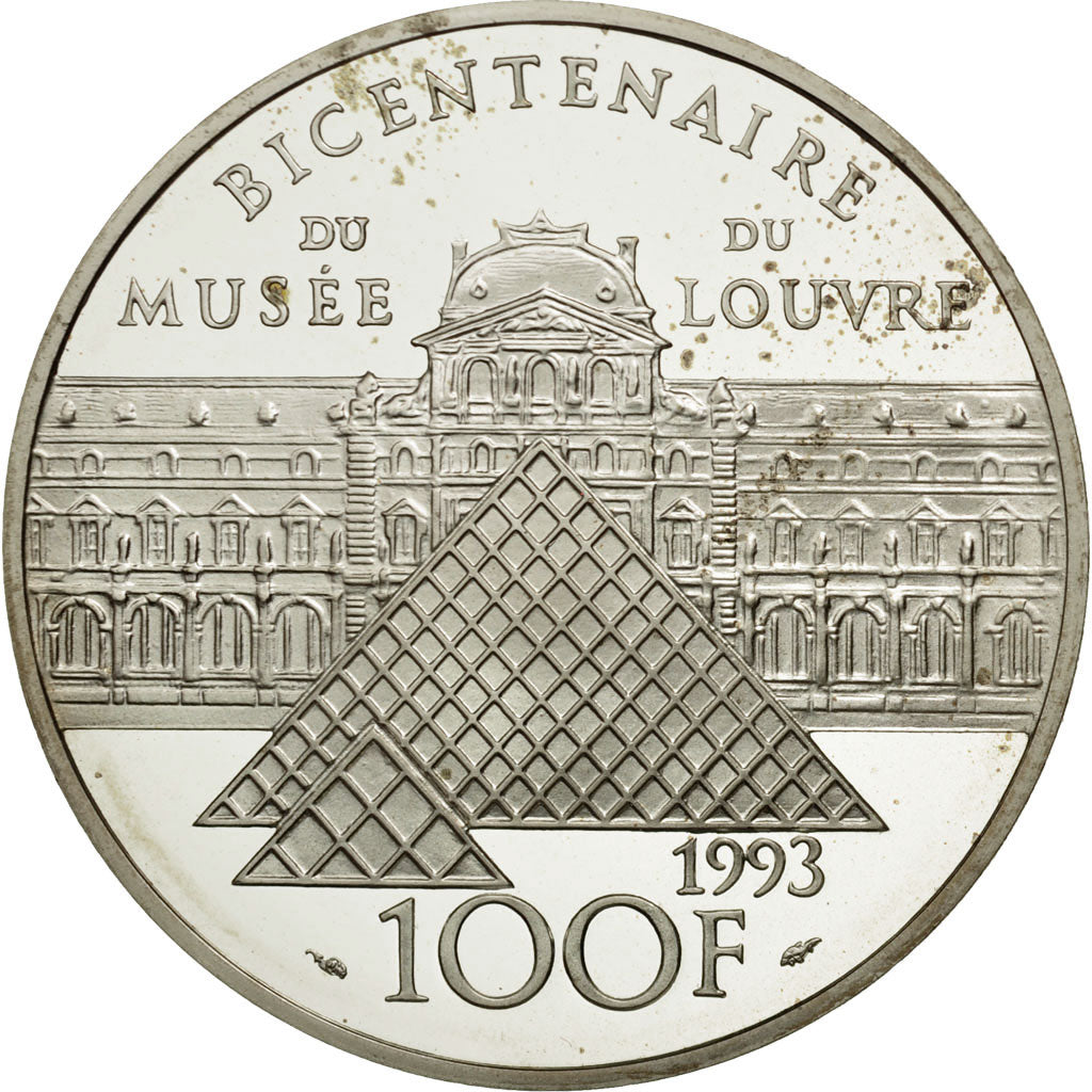 France, 100 Francs, 1993, MS(65-70), Silver, KM:1022, Gadoury:C53