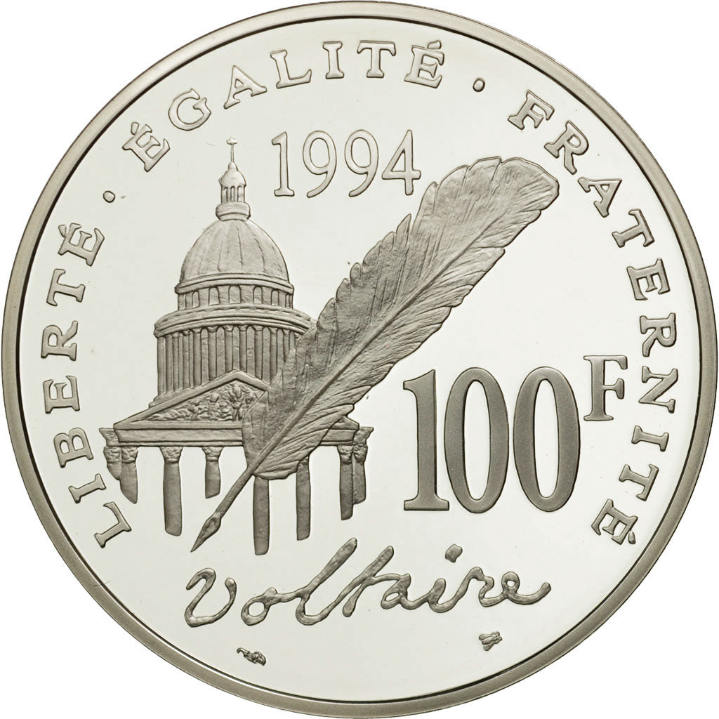 France, 100 Francs, 1994, MS(65-70), Silver, KM:1182, Gadoury:C94
