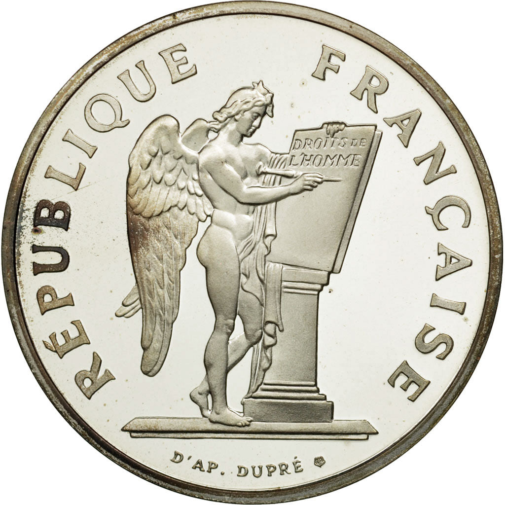 France, 100 Francs, 1989, MS(65-70), Silver, KM:970a, Gadoury:904