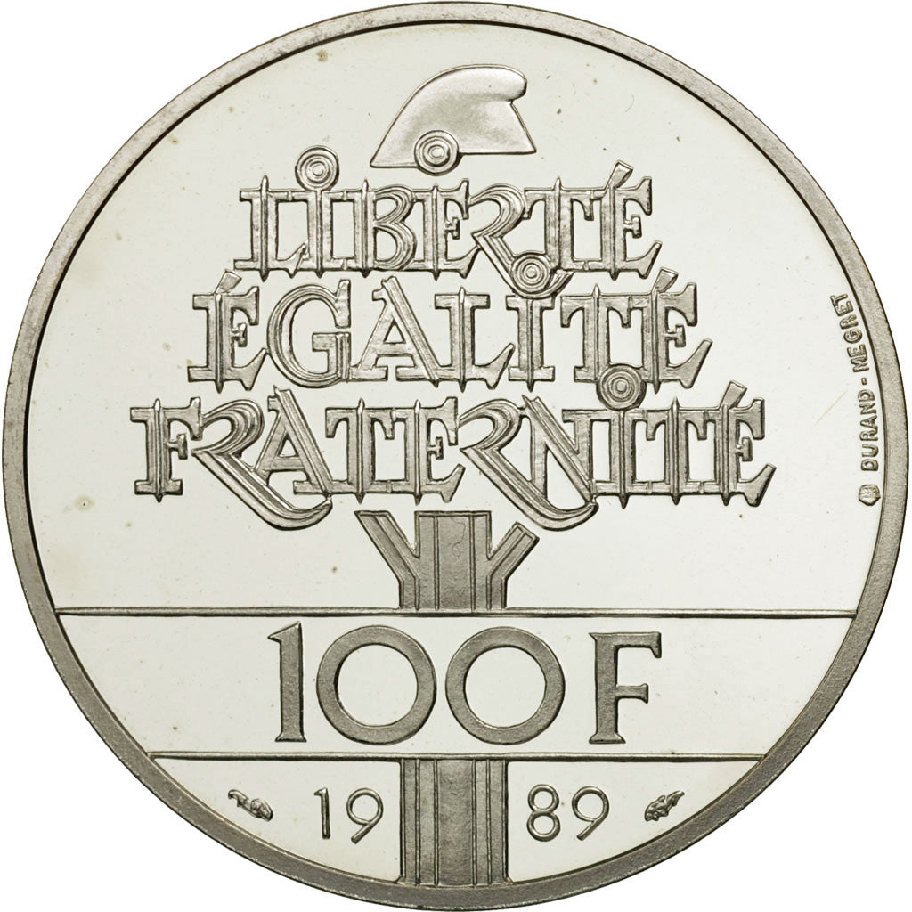 France, 100 Francs, 1989, MS(65-70), Silver, KM:970a, Gadoury:904