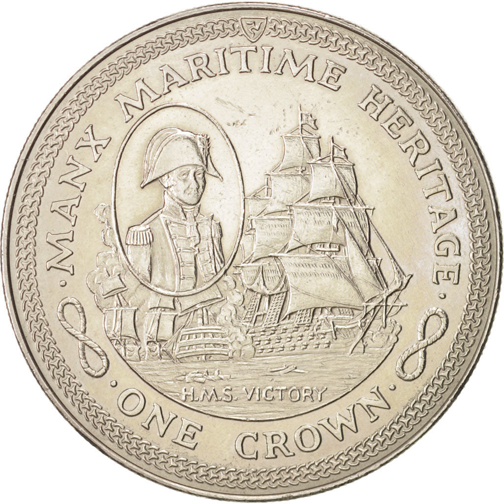 Isle of Man, Elizabeth II, Crown, 1982, HMS Victory, KM:98