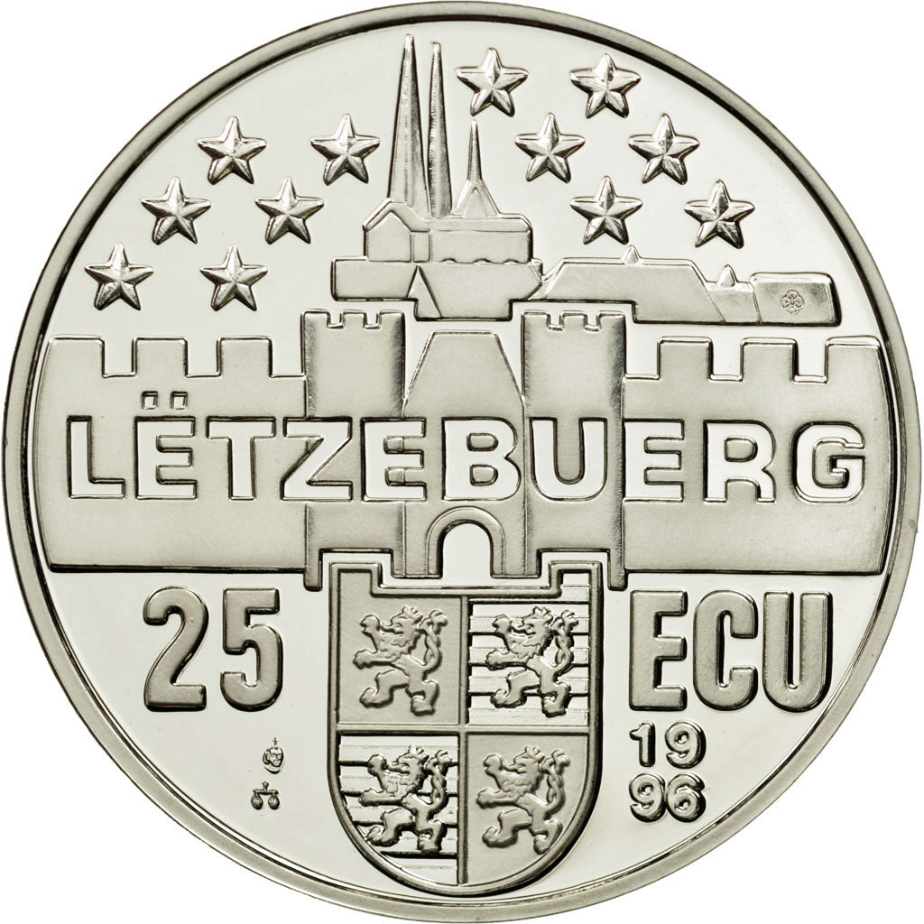 Münze, Luxemburg, Charlotte Grande Duchesse 1896-1985, 25 Ecu, 1996, STGL