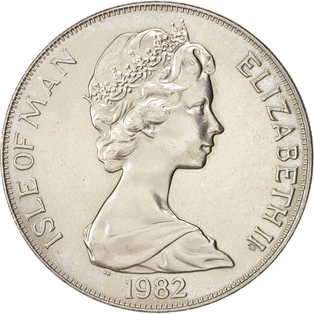 Isola di Man, Elizabeth II, Crown, 1982, Pobjoy Mint, SPL-, Rame-nichel, KM:96