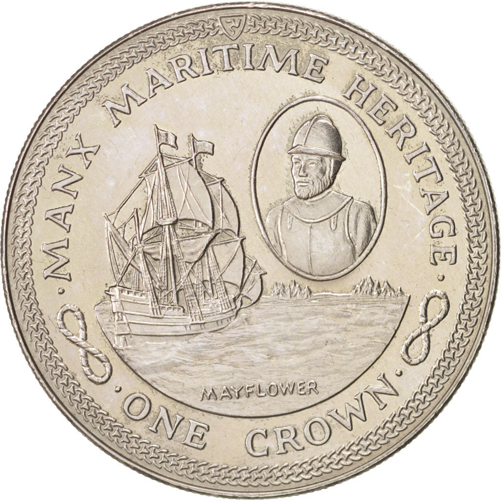 Isola di Man, Elizabeth II, Crown, 1982, Pobjoy Mint, SPL-, Rame-nichel, KM:96