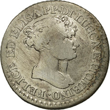 Monnaie, États italiens, LUCCA, Franco, 1807, B+, Argent, KM:23