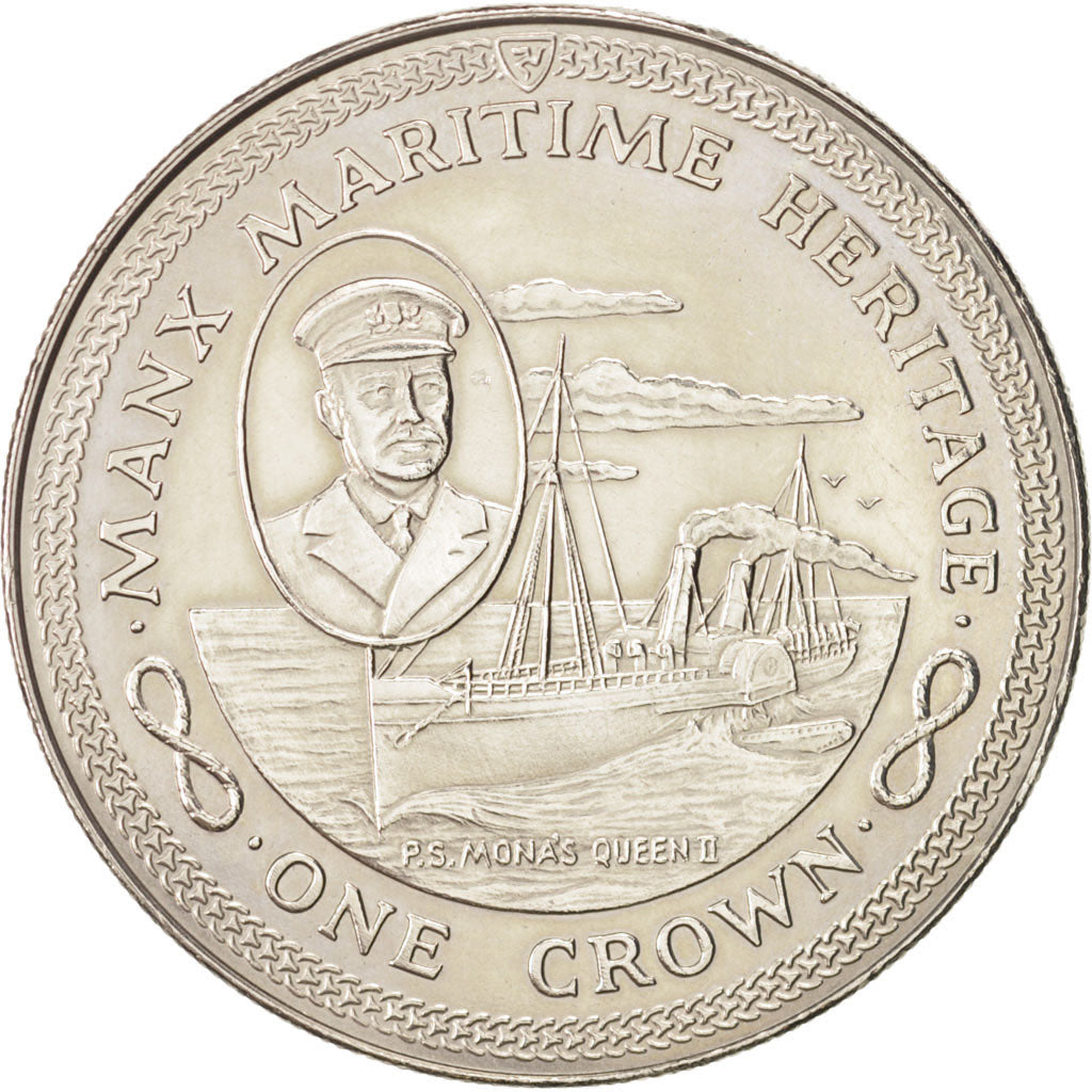 Isola di Man, Elizabeth II, Crown, 1982, Pobjoy Mint, SPL-, Rame-nichel, KM:99