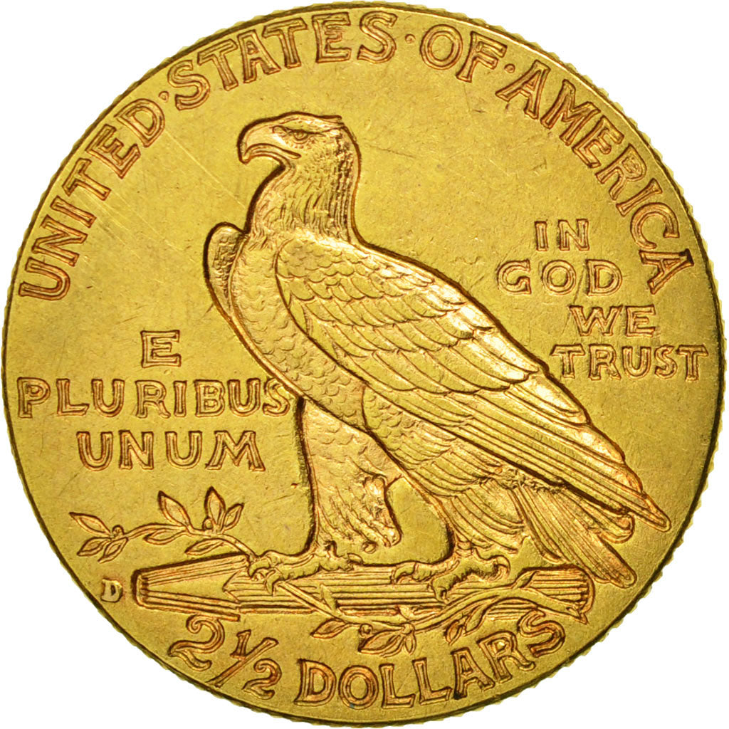 United States, Indian Head, $2.50, Quarter Eagle, 1914, Denver, KM 128