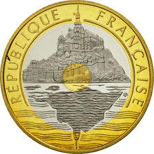 Coin, France, Mont Saint Michel, 20 Francs, 1999, MS(65-70), Tri-Metallic