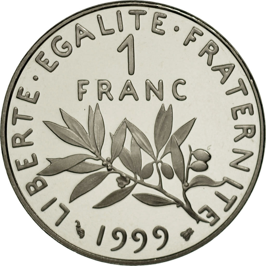 Munten, Frankrijk, Semeuse, Franc, 1999, FDC, Nickel, KM:925.2, Gadoury:474b