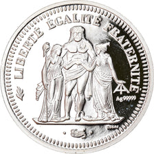 France, Médaille, Reproduction de la 20 Francs Hercule 1973, FDC, Argent